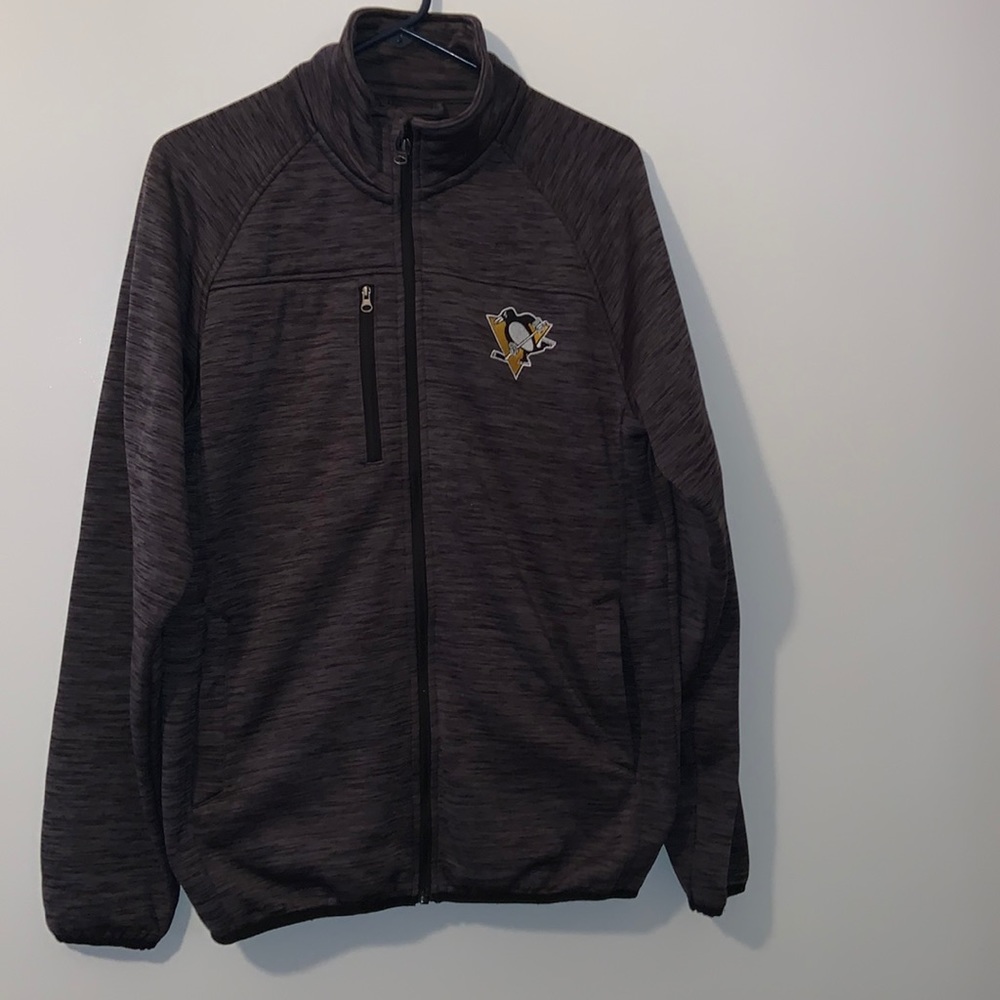 G-III 4her Pittsburgh Penguins Women's Hand Off Full Zip Jacket - Charcoal